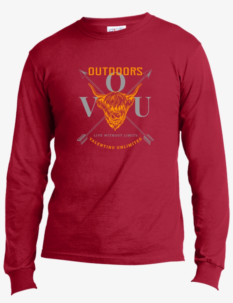 Vuo Bull And Crossed Arrows Ls Made In The Us T-shirt - T-shirt, transparent png