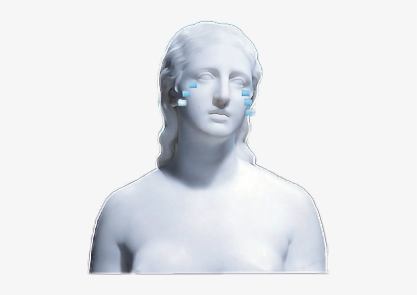 Aesthetic Crystatue Statue White Vaporwave - Vaporwave Aesthetic Statue, transparent png