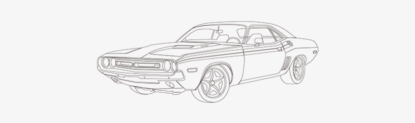 Personal Illustration Of My Favourite Car, The Dodge - Dodge Challenger, transparent png