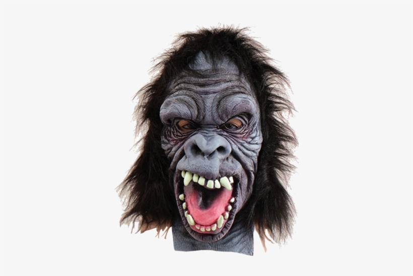 Stereotypical Angry Gorilla Mask - Gorilla Mask Overhead (animals Fancy Dress Masks), transparent png