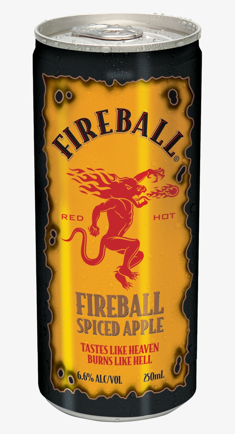 Fireball Spiced Apple Cans 250ml - Fireball Premix, transparent png