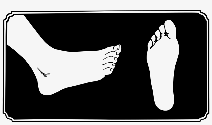 Big Foot Clipart Barefoot - Foot Black And White Png, transparent png
