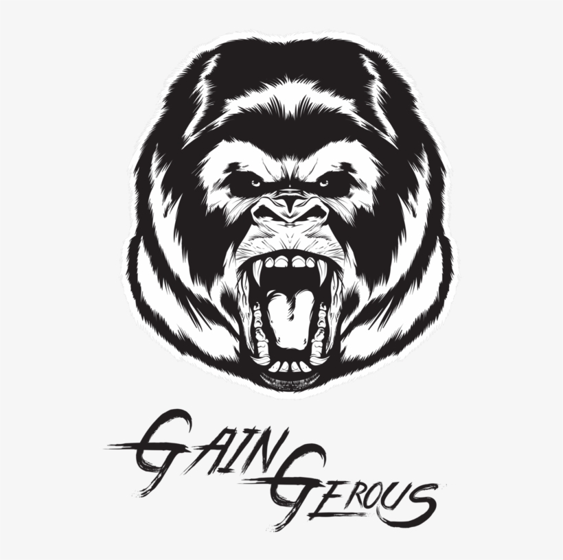 Drawn Gorilla Buff - Gorilla, transparent png