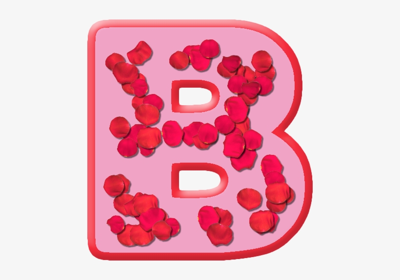 Rose Petals Letter B, transparent png