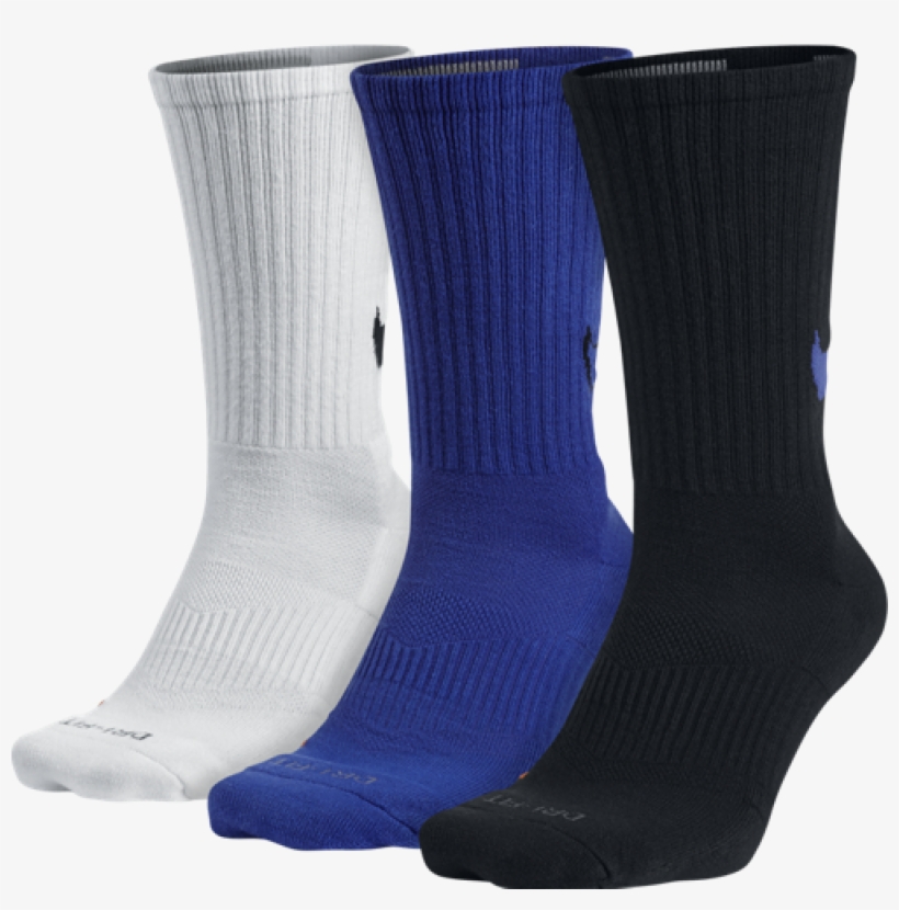 Nike Dri Fit Cotton Swoosh Crew 3 Pair Pack Crew Cut - Nike Socks Hbr Purple Black White, transparent png