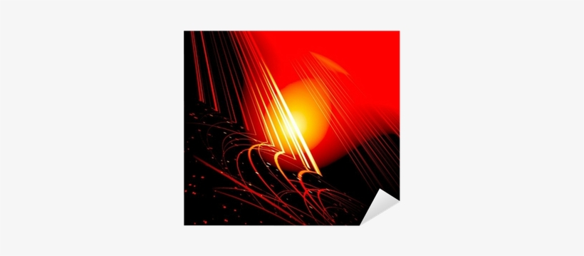 Yellow Glow On Red-black Background Sticker • Pixers® - Fondo Rojo Negro Y Amarillo, transparent png