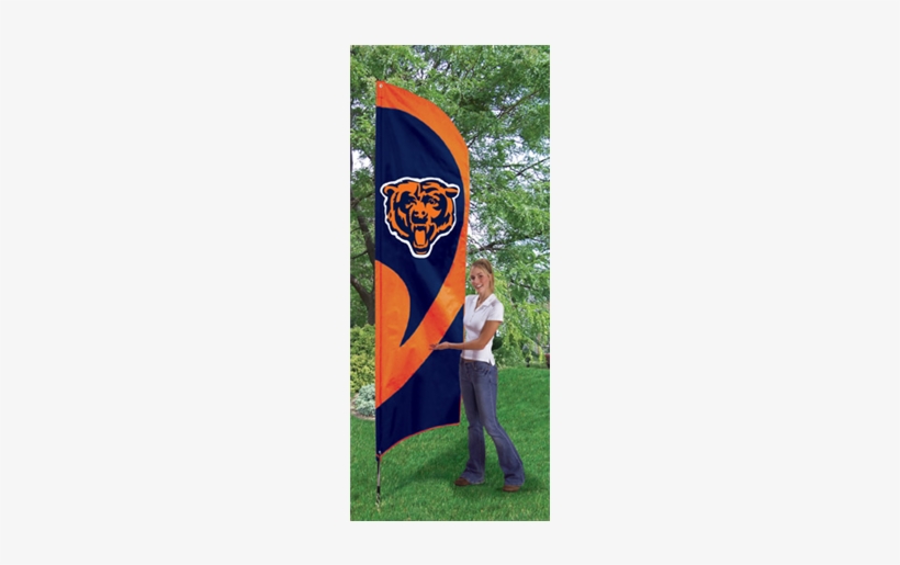Chicago Bears Nfl Huge Vertical Indoor Outdoor Flag - New Orleans Saints Tall Feather Flag, transparent png