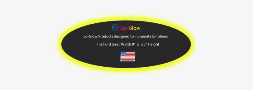 Yellow Smd Led 9" Ford Oval Emblem Lighting Accessory - Circle, transparent png