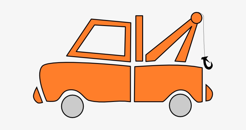 Png Free Library Orange Truck Tow - Orange Tow Truck, transparent png