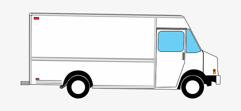 Truck Van White Vehicle Transportation Tru - White Food Truck Template, transparent png