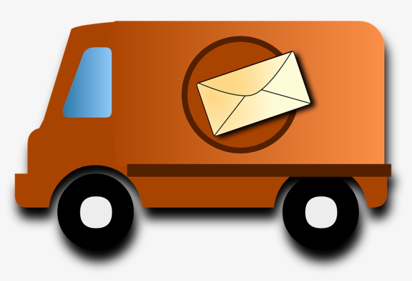 Post Van Post Letterman Postman Van Dhl Ma - Post Van Clipart, transparent png