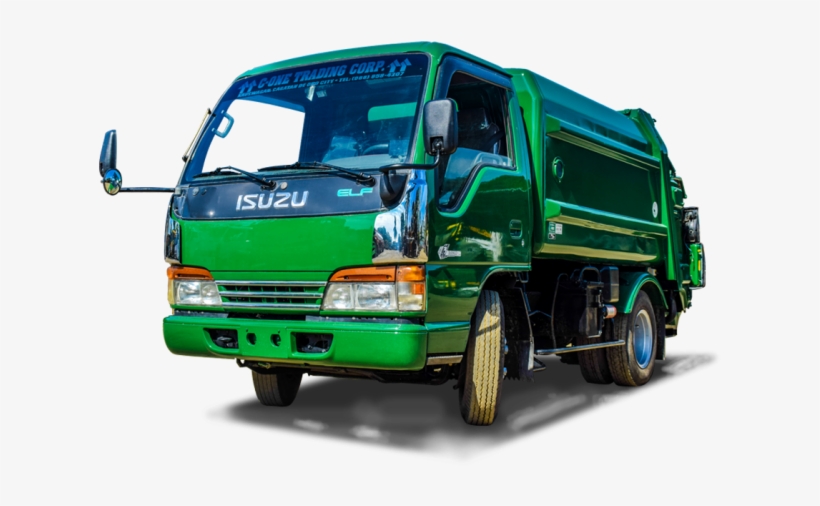 Image - Isuzu Green Garbage Truck, transparent png