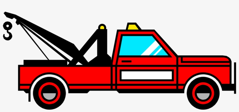 Vector Illustration Of Tow Truck Wrecker Recovery Vehicle - Tow Truck Png Vector, transparent png