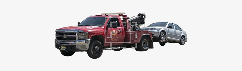 Car And Towtruck - Car On Tow Truck Png, transparent png