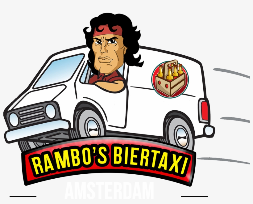 Rambo's Biertaxi Amsterdam - Cartoon Delivery Van, transparent png