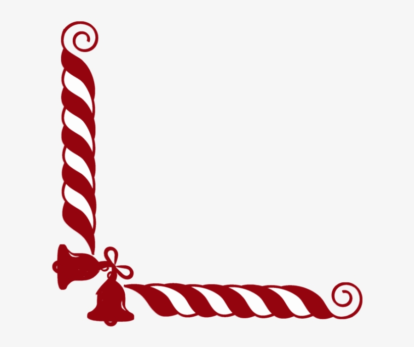 Pin Candy Cane Clipart Border - Candy Cane, transparent png