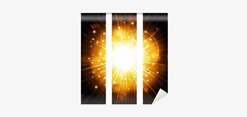 Abstract Glowing Star Burst Banner Background Wall - Poster, transparent png