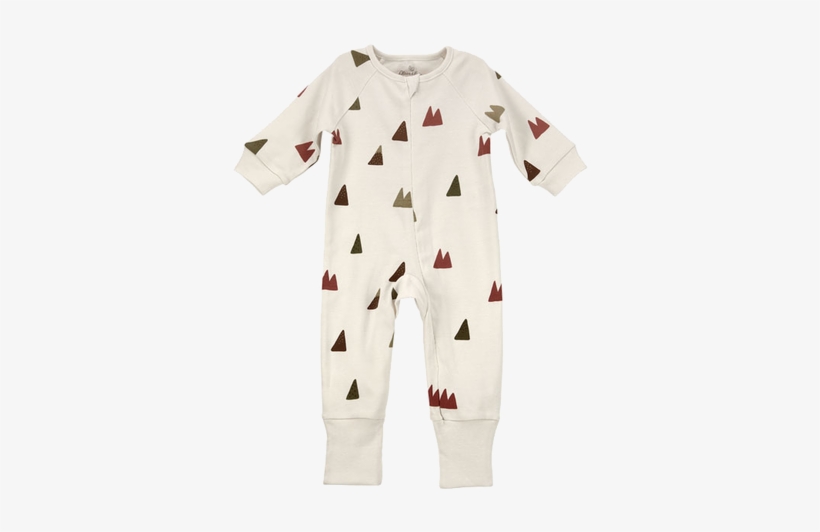 Organic Cotton Zip Romper, Mountains - Fruit, transparent png