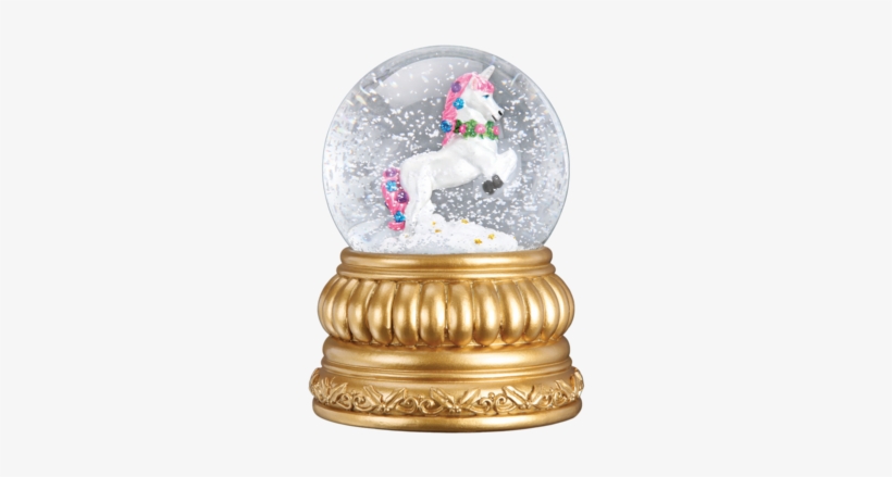 Old World Christmas Prancing Unicorn Snowglobe - Snow Globe, transparent png