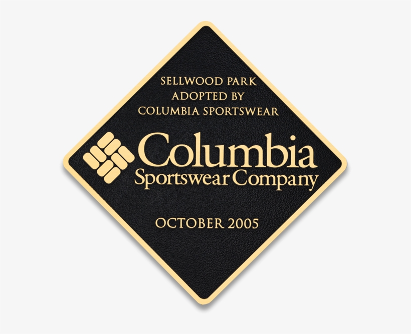 Thin Brass Plaque - Columbia Sportswear Company, transparent png
