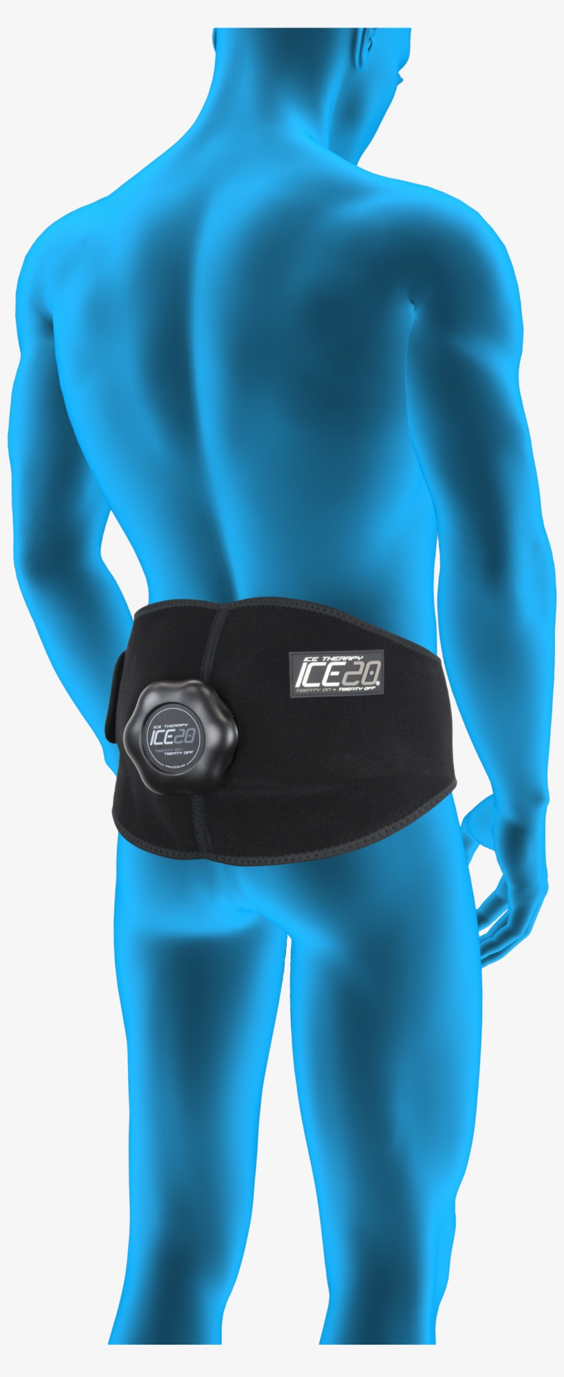 Ice20 Back Hip Blue Man Rgb New - Ice20 Back/hip Ice Therapy Wrap By Ice20, transparent png