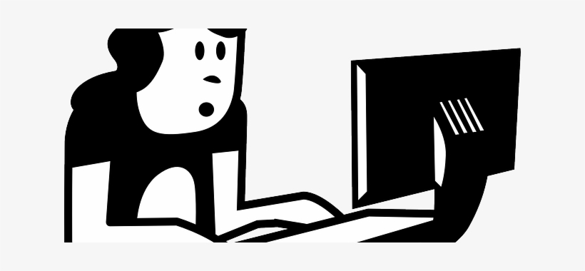 Office Worker Fitness - Custom Woman On Computer Shower Curtain, transparent png