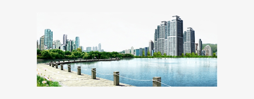 City Landscape Lake View Urban - Building, transparent png