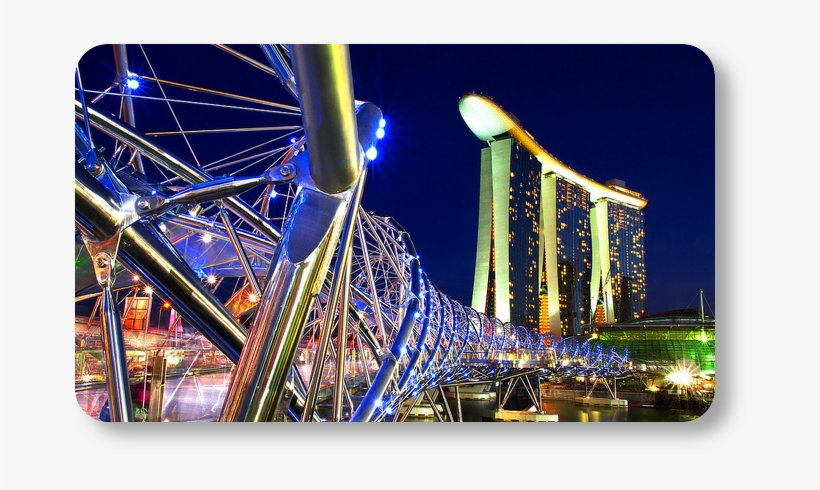 Singapore Is A Bustling Cosmopolitan City Populated - The Helix Bridge, transparent png