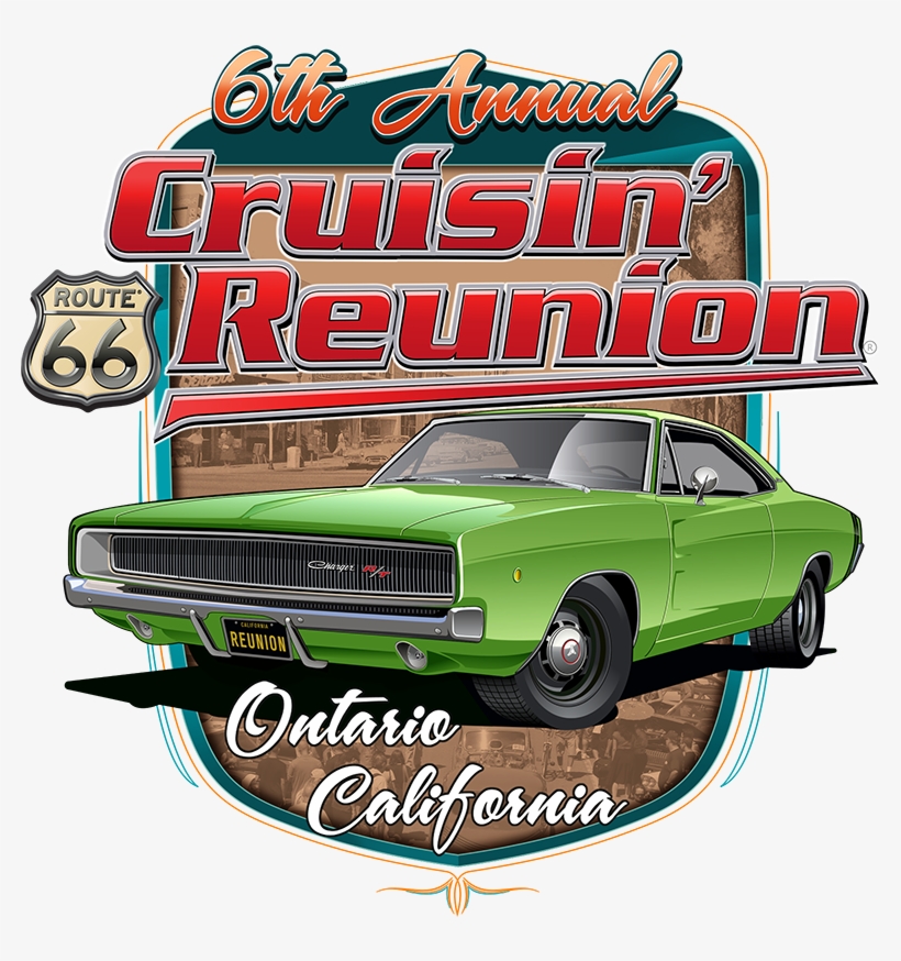 Left Chest, T-shirt Design For Route 66 Cruisin' Reunion - Classic Car, transparent png