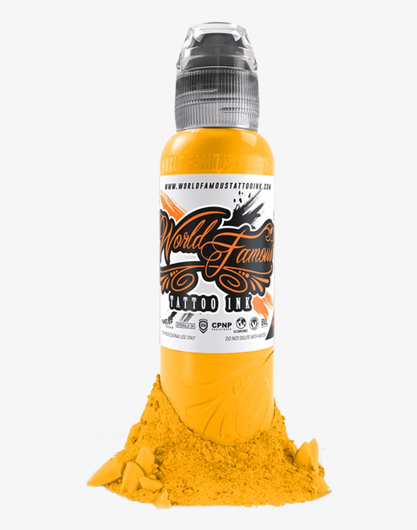 World Famous Tattoo Ink Vegan Tattoo Ink Products - World Famous Great Wall Yellow, transparent png