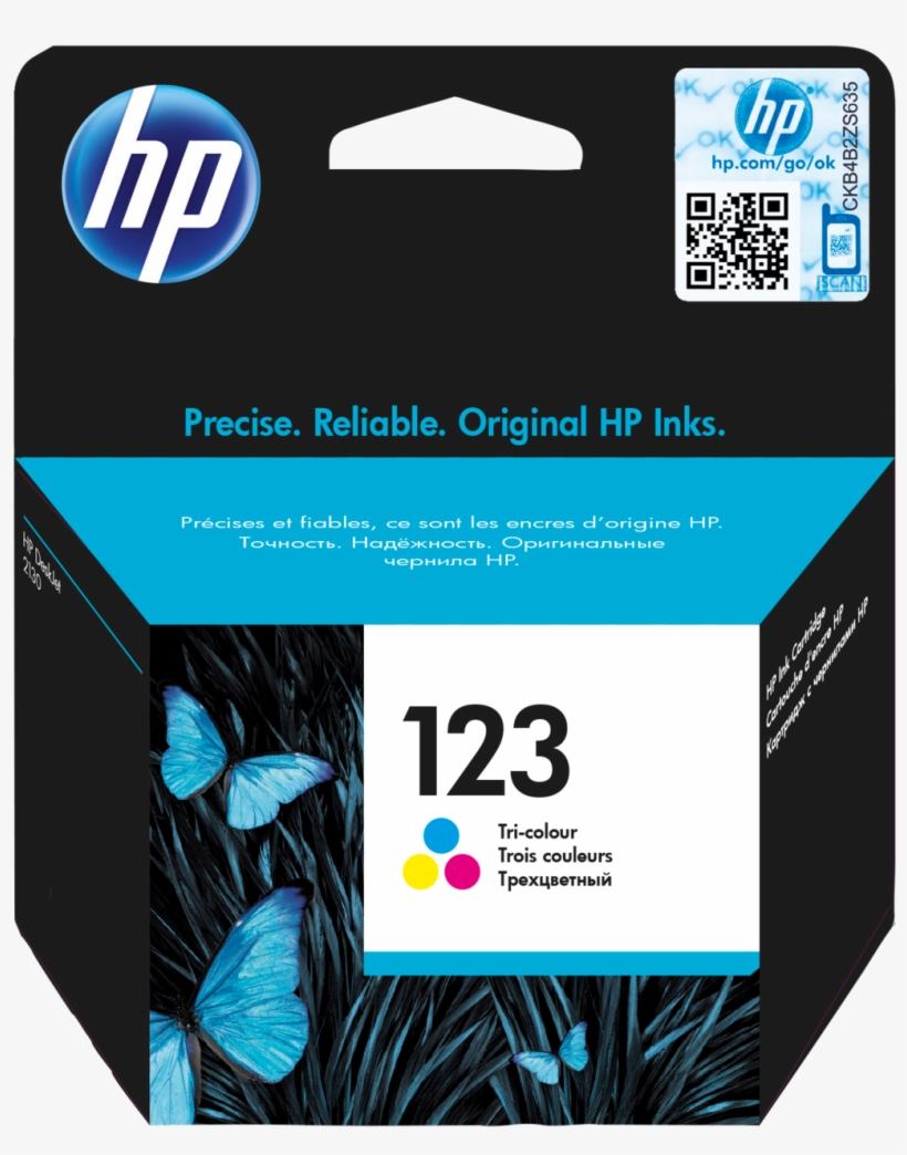 Hp 123 Black Original Ink Cartridge - Hp 2630 Ink Cartridge, transparent png