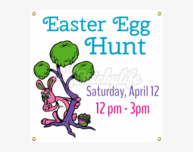 Easter Egg Hunt Vinyl Banner - Easter Celebration Personalized Stickers, transparent png