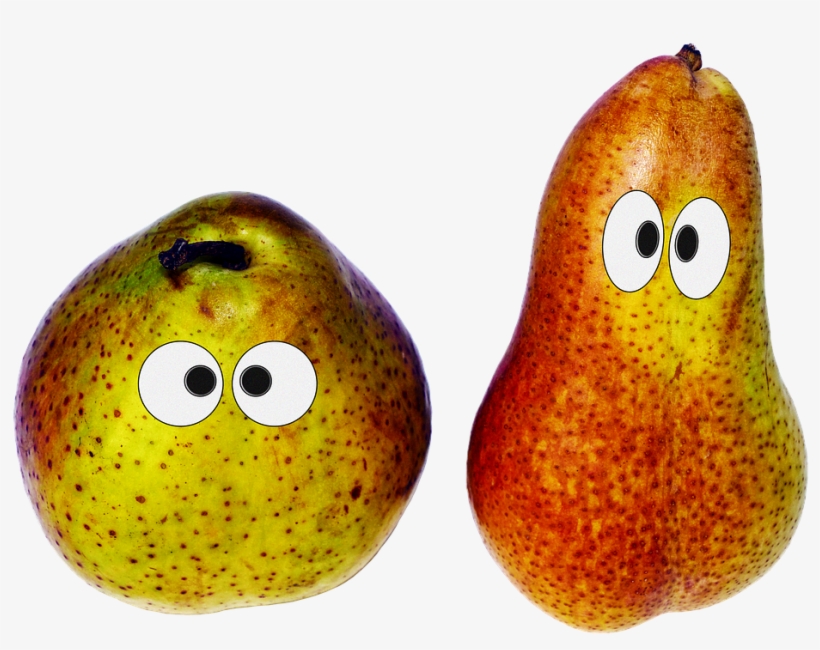 Pears, Cheeky Rascal, Fruit, Face, Funny, Eyes - Obstgesicht, transparent png
