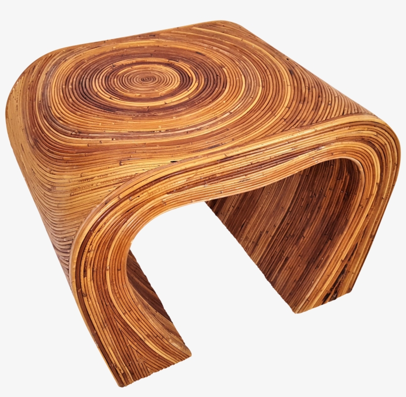 Vintage Gabriella Crespi Style Pencil Reed Bamboo Side - Gabriella Crespi Pencil Table, transparent png