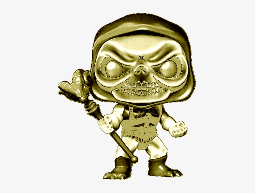 Skeletor Gold Chrome Pop Vinyl - Cartoon, transparent png