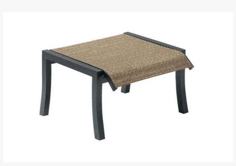 Woodard Cortland Aluminum Sling Ottoman By Woodard - Woodard Cortland Sling Outdoor Ottoman, Textured Black, transparent png