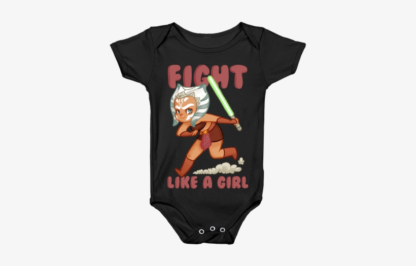 Fight Like A Girl Parody Baby Onesy - Baby Gaming, transparent png