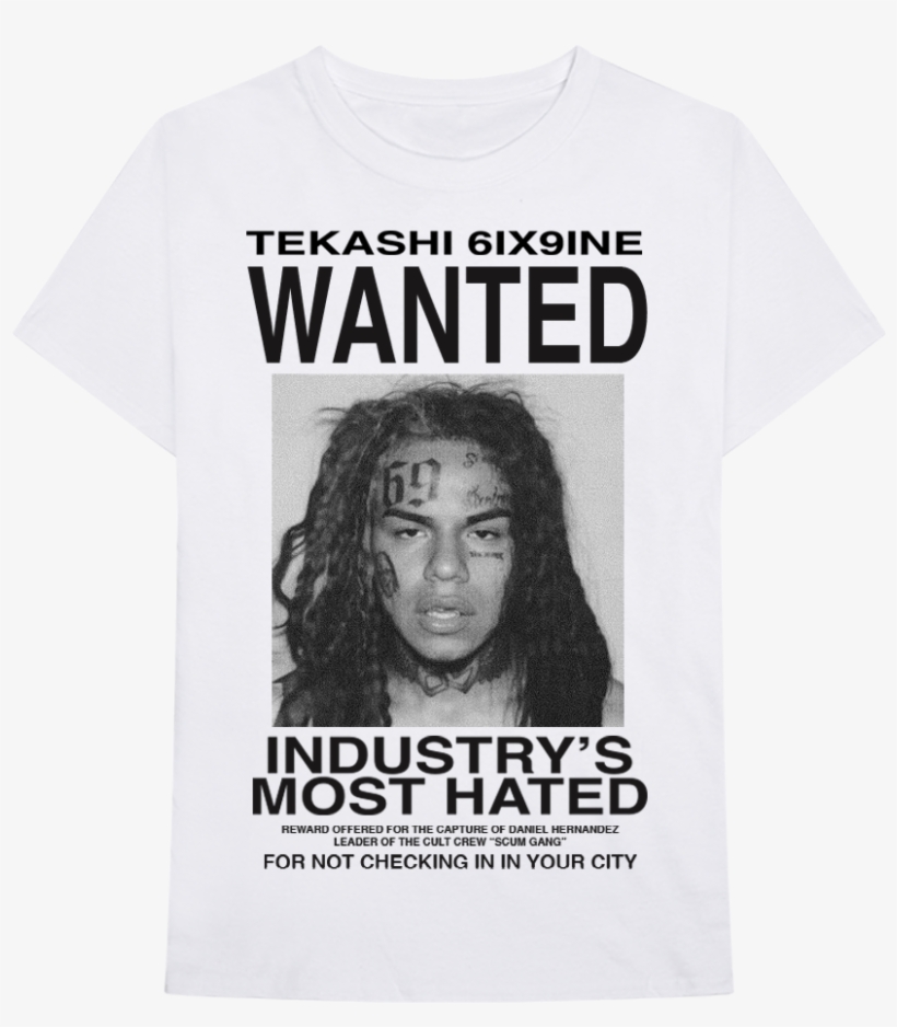 "go Buy My Merch Black And White Tshirts 🌈👑 ❤ " - 6ix9ine, transparent png