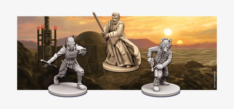 Star Wars Minis - Star Wars Imperial Assault Obi Wan Kenobi Ally Pack, transparent png