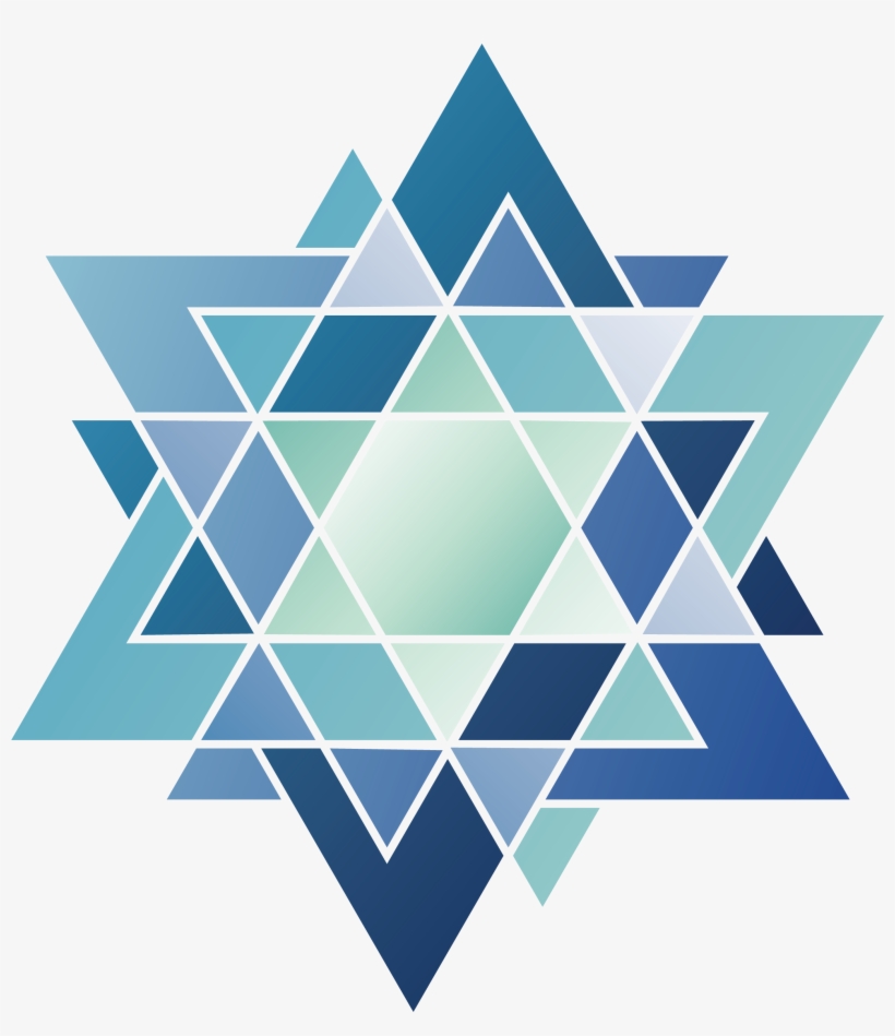 Ornament Art Nouveau Geometry Illustration - Png Blue Geometric Shapes, transparent png