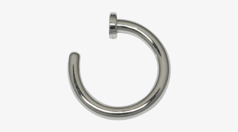 Transparent Nose Piercing - Surgical Steel Open Nose Ring (1.2mm X 7mm), transparent png