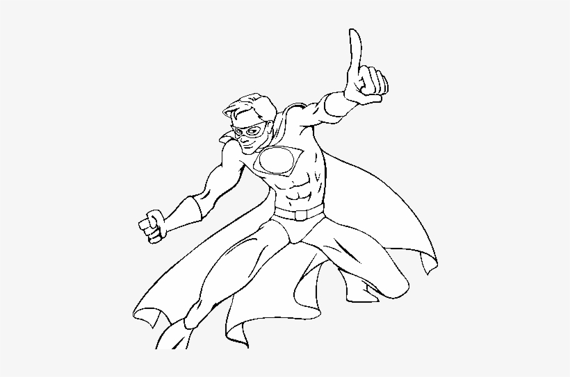 Super Boy Coloring Page - Drawing, transparent png