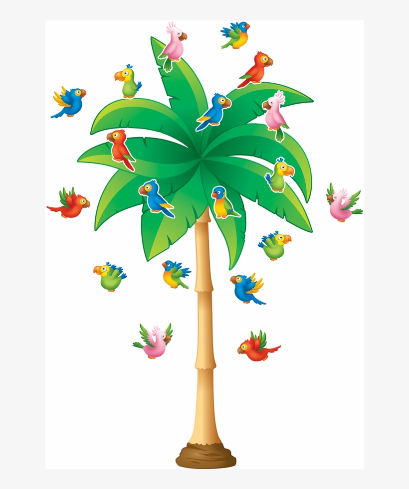 Tcr5859 Tropical Trees Bulletin Board Display Set Image - Tropical Trees Bulletin Board Set, transparent png