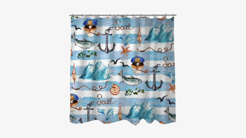 Watercolor Seamless Pattern - Window Valance, transparent png