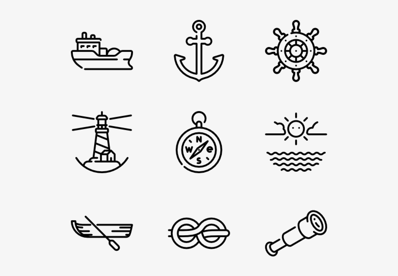 Nautical - Sewing Icons, transparent png