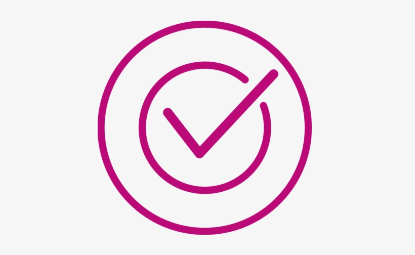 0418090 Dfs Cerise Checkmark 150x150px - Check Mark, transparent png