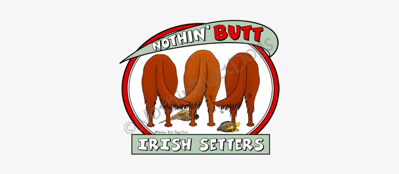 Nothin' Butt Irish Setters Light Colored T-shirts - Irishsettertransnew Square Sticker 3" X 3", transparent png