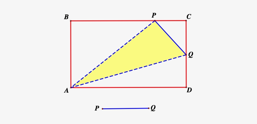 Given A Rectangle Abcd Of Fixed Dimensions A By B, - Area Pf Triangle In Rectangle, transparent png