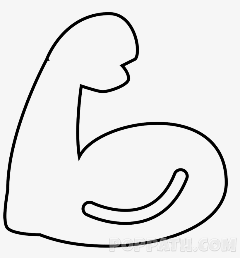 Highlight Each And Every Outline - Bicep Emoji Outline, transparent png