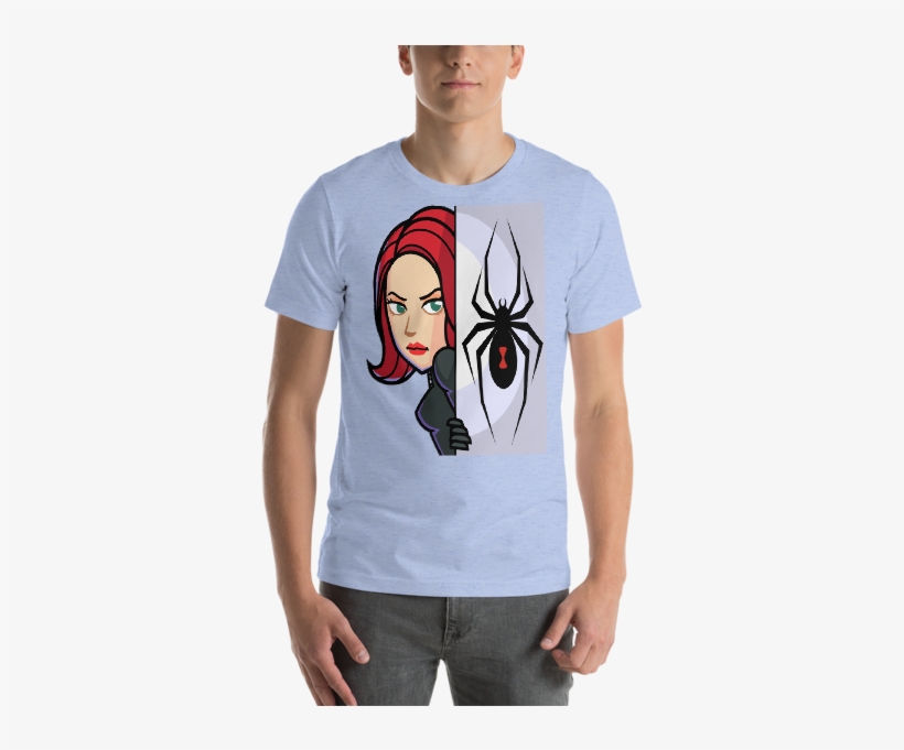 Black Widow Sexy Red Hair Marvel The Avengers Cartoon - T-shirt, transparent png